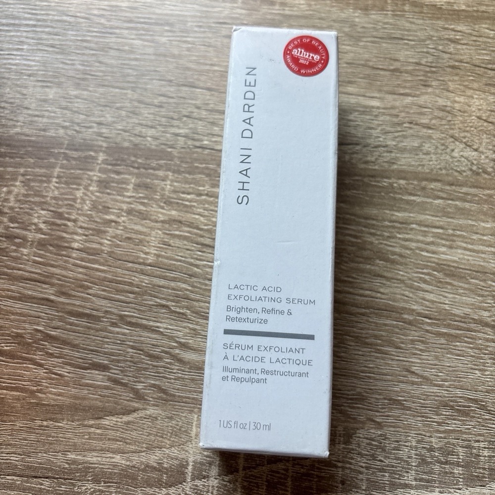 Shani Darden Lactic Acid AHA Exfoliating Serum Brighten Refine 1 Fl oz /30ml NEW